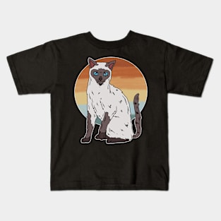 SIAMESE CAT RETRO Kids T-Shirt